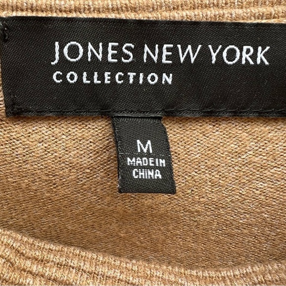 Jones New York Collection Tan Beige Cowl Neck Sweater - Picture 4 of 6